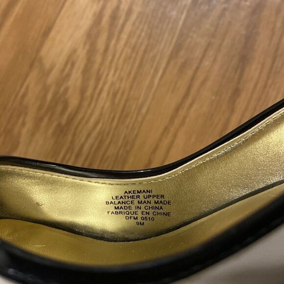 AK Anne Klein Akemani Ivory Black Beaded Slingback Peep Toe Heels (Size  9) - Picture 11 of 12